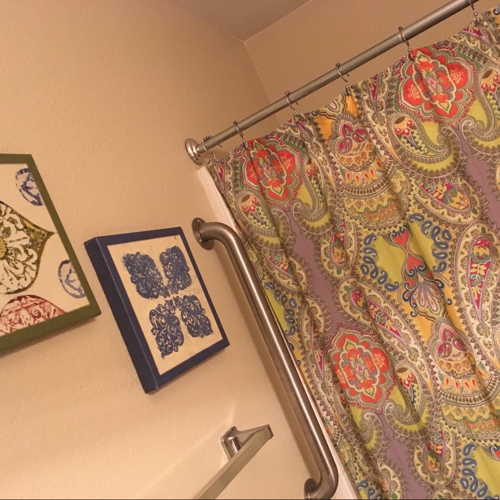 World Market Shower Curtain and Set of 3 photos